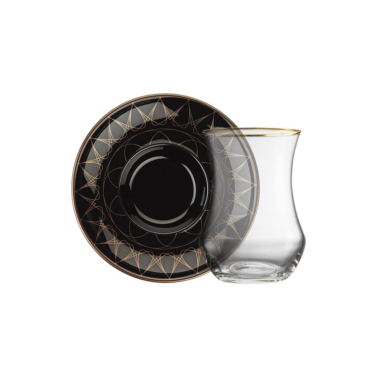 Sandro Moreno 1898 Davinci Siyah 12 Parça 6 Kişilik Çay Seti 150 Ml Ar212442 