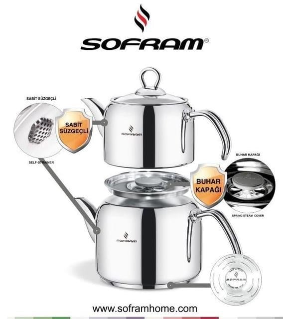 Sofram Soft Minti Boy Çelik Çaydanlık 130 Minti Size 