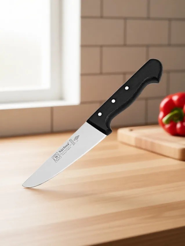 Sürmene Et Kasap Kurban Bıçağı 23.5 Cm Et Kesim Deri Yüzme Sıyırma Ekmek Sebze Mutfak Sürbisa 61010 