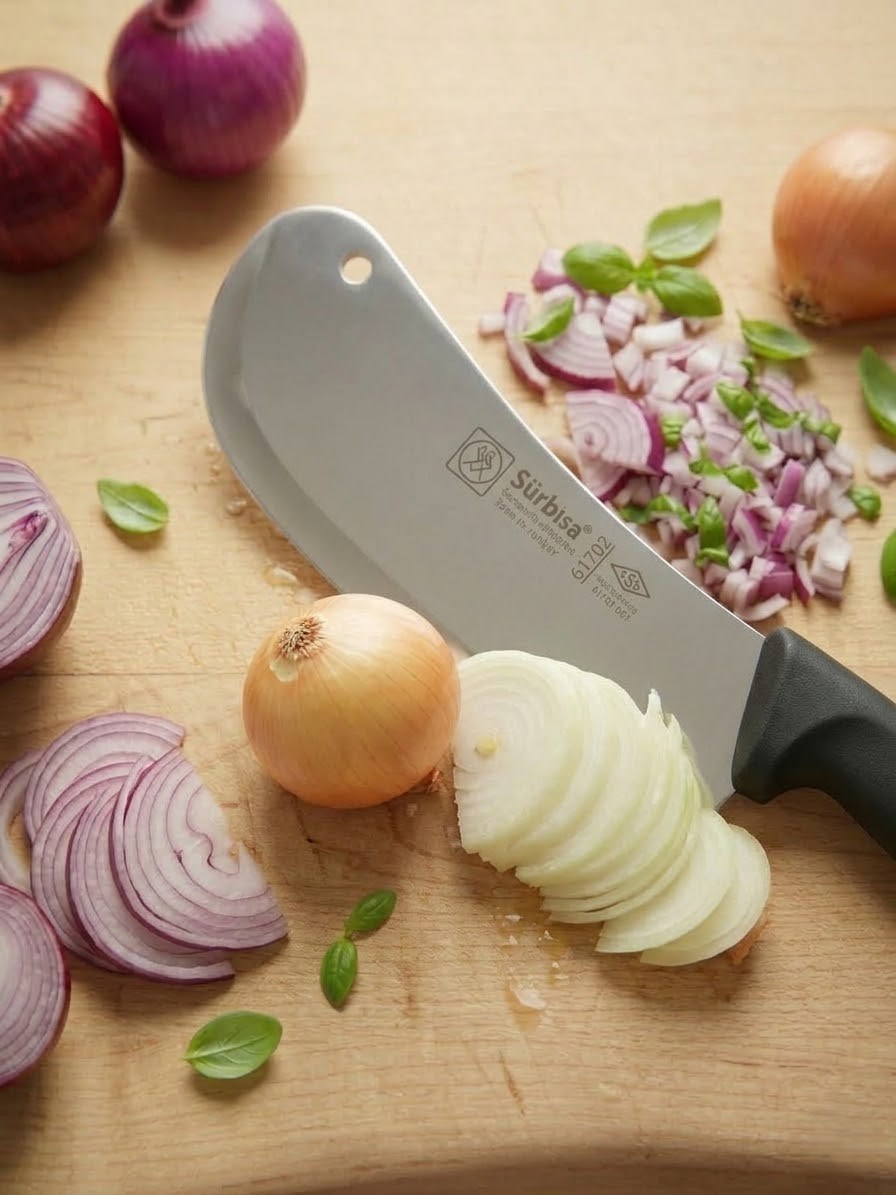 Sürmene Et Tavuk Kemik Soğan Doğrama Satırı 29 cm Keskin Çelik Uzman Mutfak Satır Sürbisa 61702 