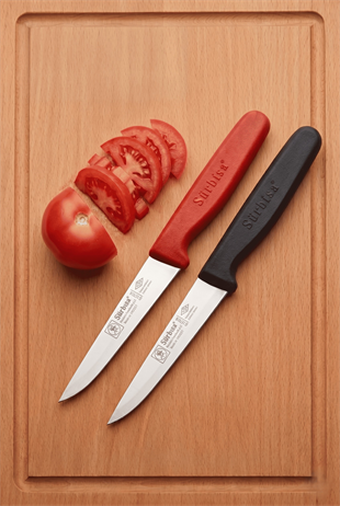 2'li Bıçak Seti Sebze Meyve Bıçağı Mutfak Bıçak Seti Kırmızı Siyah Sürmene Sürbisa Fırtına Günlük Set 61004 