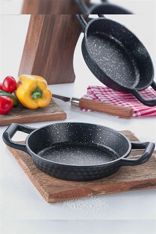 ACAR Diamante Siyah Döküm Sahan - 18 Cm XDD-22-0026/12 
