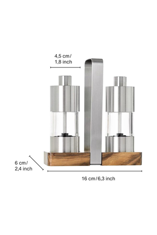 Adhoc Manage Classic Tuz ve Biber Değirmen Seti 