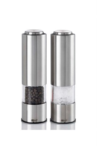 Adhoc Pepmatik Elektrikli Tuz ve Biber Değirmen Seti 