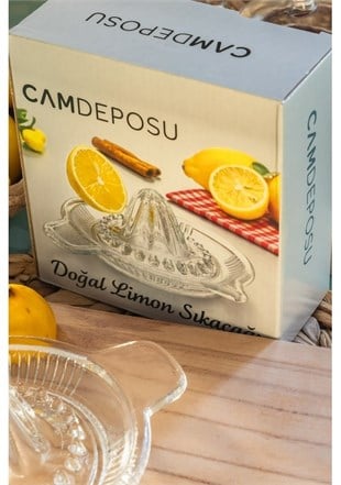 Akyüz Home Cam Limon Narenciye Portakal Sıkacağı Limonluk 14 Cm 