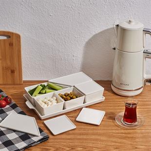 Aryıldız 11 Parça Tepsili Porselen Kahvaltılık Ar249314 