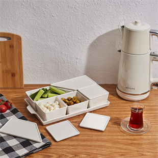 Aryıldız 11 Parça Tepsili Porselen Kahvaltılık Ar249314 