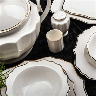 Aryıldız 60 Parça Gold Porselen Yemek Takımı 34000 
