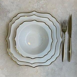 Aryıldız 60 Parça Gold Porselen Yemek Takımı 34000 