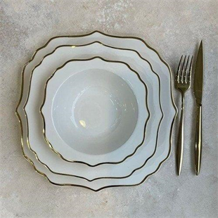 Aryıldız 60 Parça Gold Porselen Yemek Takımı 34000 