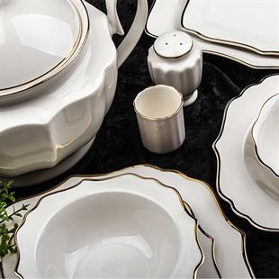 Aryıldız 60 Parça Gold Porselen Yemek Takımı 34000 