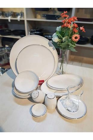 Aryıldız Aria 35 Parça Porselen Kahvaltı Takımı Gold Ar4056301 