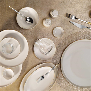 Aryıldız Aria 35 Parça Porselen Kahvaltı Takımı Gold Ar4056301 