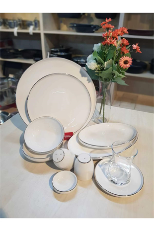 Aryıldız Aria 35 Parça Porselen Kahvaltı Takımı Gold Ar4056301 