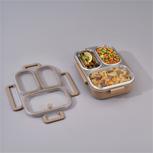 Aryıldız Bento Lunch Box Yemek Termosu Haki 3 Bölmeli Ar262214 