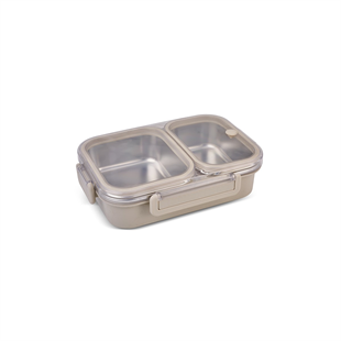 Aryıldız Bento Lunch Box Yemek Termosu Beige 2 Bölmeli Ar262184 