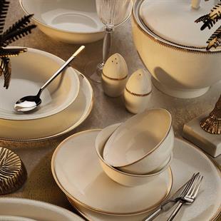 Aryıldız Bone Vienna Gold 12 Kişilik 60 Parça Porselen Yemek Takımı Ar34017 