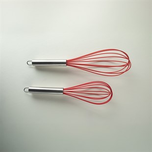 Aryıldız Dailytools Silikon Çırpıcı Set Kırmızı 2 Parça Ar261125 