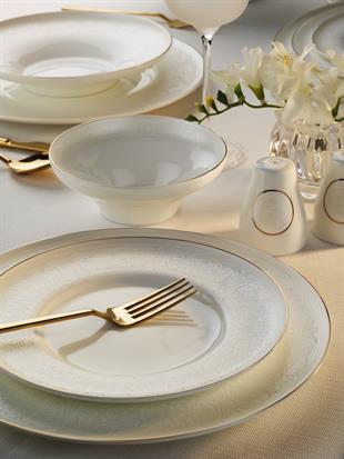 Aryıldız Dante Altın Gold 60 Parça Porselen Yemek Takımı Ar34020 