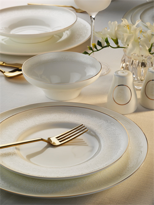 Aryıldız Dante Altın Gold 60 Parça Porselen Yemek Takımı Ar34020 