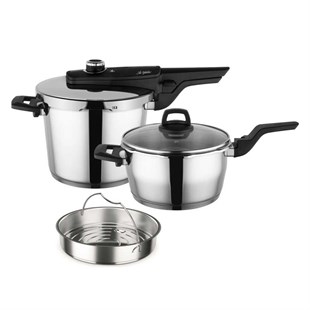 Aryıldız Easy Quick Kanka Düdüklü Tencere Set 6+4 Litre 