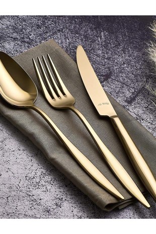 Aryıldız Elegant Gold Pvd 24 Parça Çatal Kaşık Bıçak Takımı 