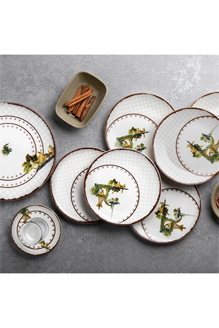 Aryıldız Garland 25 Parça 6 Kişilik Porselen Kahvaltı Takımı 