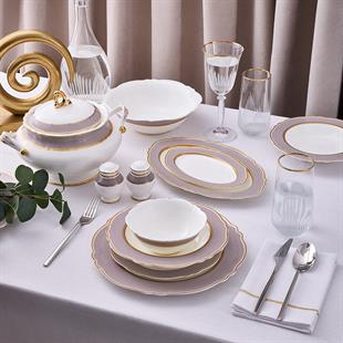 Aryıldız Majestic 60 Parça 12 Kişilik Porselen Yemek Takımı Ar261347 