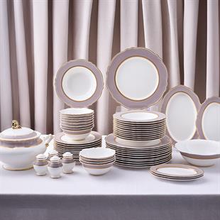 Aryıldız Majestic 60 Parça 12 Kişilik Porselen Yemek Takımı Ar261347 