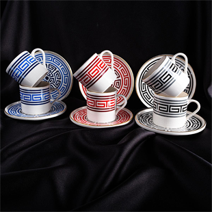 Aryıldız Sacce 12 Parça 6 Kişilik Türk Porselen Kahve Fincan Takımı 90 ml Ar238233 