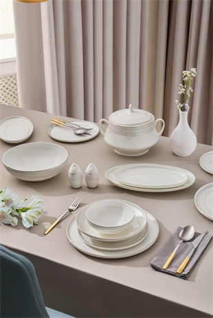 Aryıldız Serenity 60 Parça Porselen Yemek Takımı Ar259764 