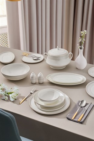 Aryıldız Serenity 60 Parça Porselen Yemek Takımı Ar259764 