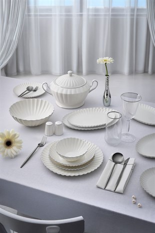 Aryıldız Sintra Platin 60 Parça Porselen Yemek Takımı Ar255476 
