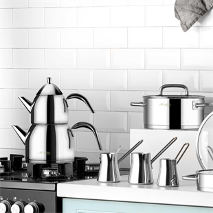 Aryıldız Studio Prestige 20 Parça Cam Kapak İdeal Çelik Çeyiz Seti 