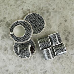 Aryıldız Tarjan 12 Parça 6 Kişilik Porselen Kahve Fincan Takımı 90 ml Ar238226 