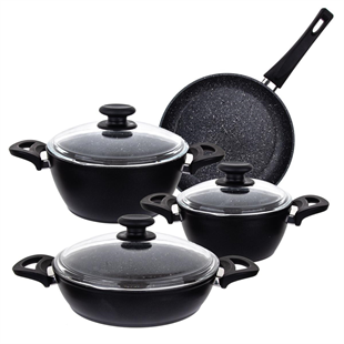 Aryıldız T/t Solido Premium Nero Tencere Set 7 Parça 