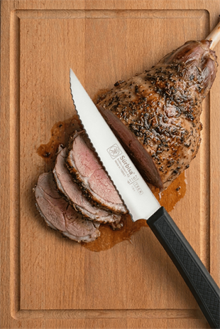 Biftek Et Steak Bıçağı Lazerli Tırtıklı Bıçak Nusretin Et Kesme Bıçağı Sürmene Sürbisa 61107 