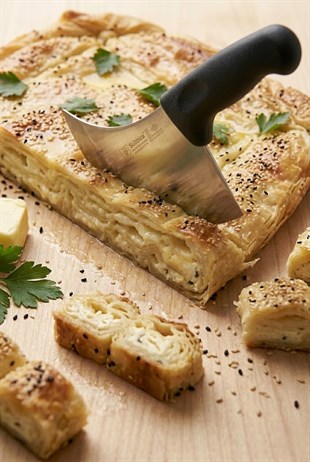 Börek Pide Pizza Kesme Bıçağı Paslanmaz Çelik Profesyonel Sürmene Börek Dilimleme Bıçağı Sürbisa 61710 