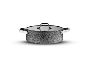 Brioni Stone-Age 24 Cm Çizilmez Yanmaz Yapışmaz Basık Tencere Sh-123 