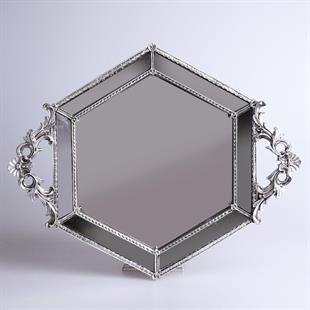 By Selim Altıgen Aynalı Tepsi Gümüş STPS 108GMS70RS 