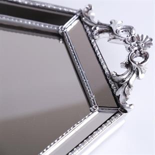 By Selim Altıgen Aynalı Tepsi Gümüş STPS 108GMS70RS 