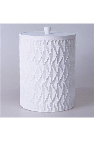 By Selim Artemis Beyaz 5 Parça Polyester Banyo Seti 