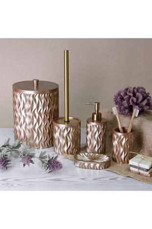 By Selim Artemis Vizon 5 Parça Polyester Banyo Seti 