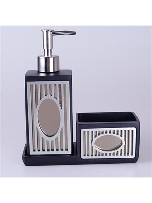 By Selim Glamour Sıvılı Süngerlik Siyah Gümüş Polyester 