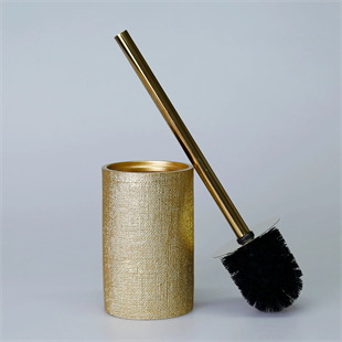 By Selim Linen Altın 5 Parça Polyester Banyo Seti 