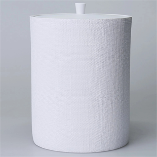 By Selim Linen Beyaz 5 Parça Polyester Banyo Seti 