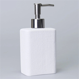 By Selim Linen Beyaz 5 Parça Polyester Banyo Seti 