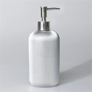 By Selim Lydia Gümüş 5 Parça Polyester Banyo Seti 