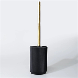 By Selim Lydia Siyah 5 Parça Polyester Banyo Seti 