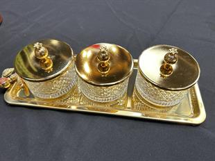 By Selim Nar Metal 3’lü Tepsili Sunum 